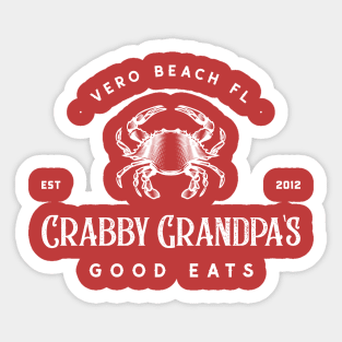 Crabby Grandpa's Restaurant Crab Sticker